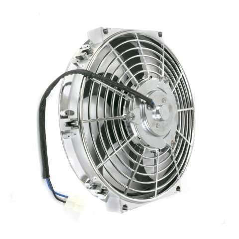 Top Street Performance Fans, Electric HC6102C 10" UNIVERSAL ELECTRIC COOLING FAN, S-BLADE, CHROME