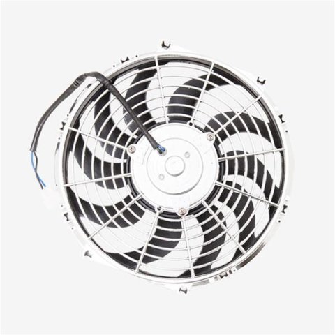 Top Street Performance Fans, Electric HC6103C 12" UNIVERSAL ELECTRIC COOLING FAN, S-BLADE, CHROME
