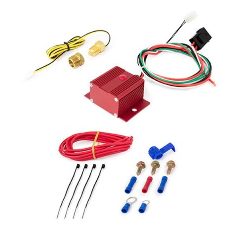 Top Street Performance Adjustable Electric Fan Controllers HC7110R Controller, Red Relay, 150-240 Degrees F, 3/8 NPT Thermostat, Kit