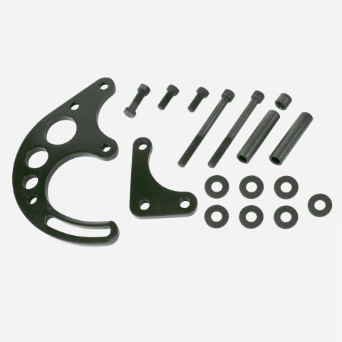 Top Street Performance Power Steering Pump Brackets JM9105-1P Brackets, Driver Side, Upper and Lower, Billet Aluminum, Polished, Chevy, Kit