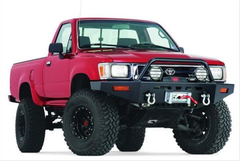 Warn Rock Crawler Bumpers for 1989-1995 PICKUP - 68450 Front Bumper, Crawler, Fabricated, Steel, Black, Toyota, Each