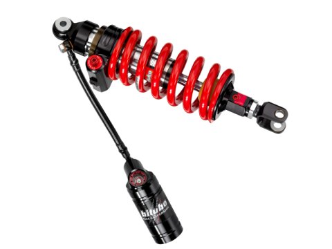 Bitubo CLU3 Monoshock Adjustable: Hydraulic Spring Preload, Reb., Double Comp., Length, Red Spring