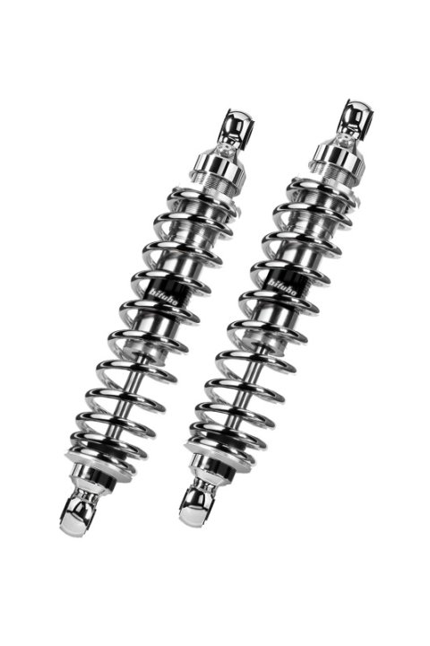 Bitubo WMB0 Twinshocks Adjustable: Spring Preload, Length 320mm, Chrome Edition