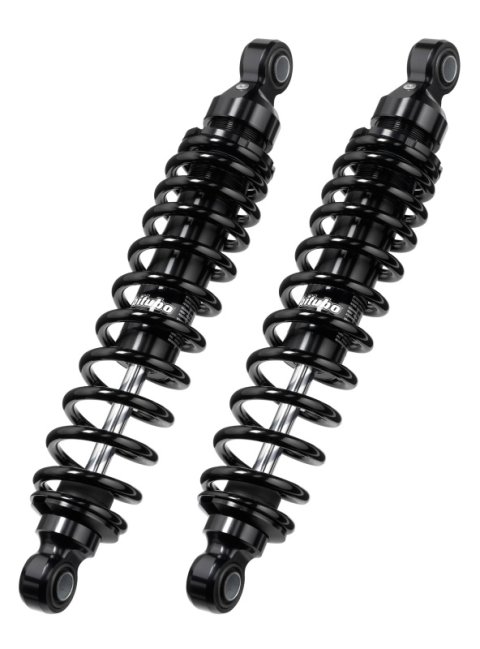 Bitubo WMB0 Twinshocks Adjustable: Spring Preload, Length 406mm, Dark Edition
