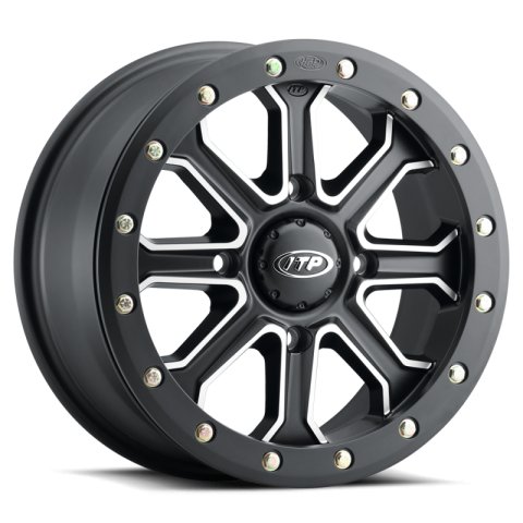 ITP Inertia Beadlock 15x7 / 4x137 BP / 50mm Offset Matte Black w/ Machined Accents Wheel