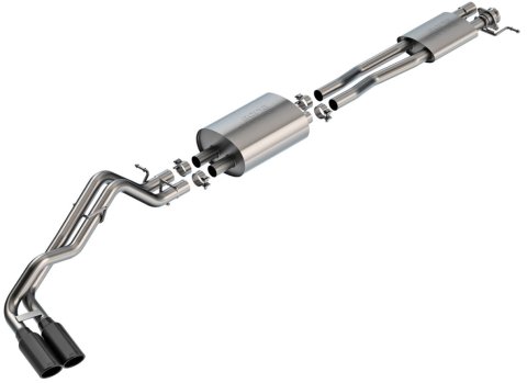 Borla 24-25 Ford Ranger XLT Side Exit S-type Exhaust w/ Black Chrome Tips