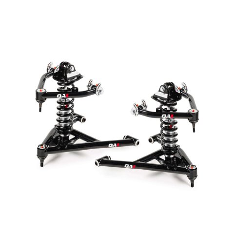 QA1 - Front Suspension Packages for 1999-2006 SIERRA 1500, SILVERADO 1500 52626-S700 Coilover Conversion, Single Adjustable Shocks, 700 lb. Spring Rate, Upper and Lower Control Arms, Tubular, Black Powdercoated, Chevy, GMC, Kit