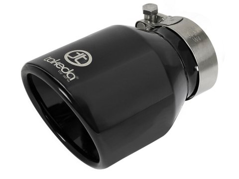 aFe Takeda Universal Exhaust Tip 2-1/2 IN Inlet x 4 IN Outlet x 6 IN L- Black