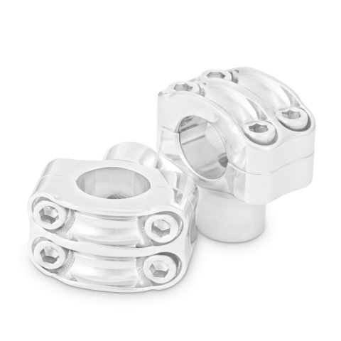 Burly Brand Reaper Riser Clamp 1-1/2in Tall for 1-1/4in Bar, Set - Chrome