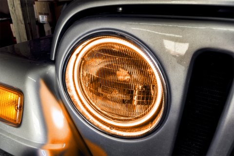 Oracle Jeep Wrangler TJ 97-06 LED Waterproof Halo Kit - Amber