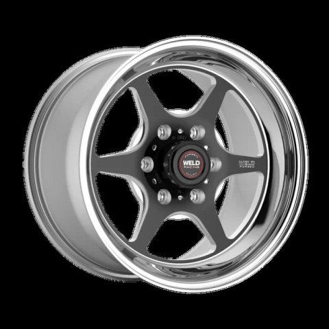 Weld S79 HD S79 17x7in / 6x139.7 BP / 4.2in BS Black Center - Polished Shell Wheel