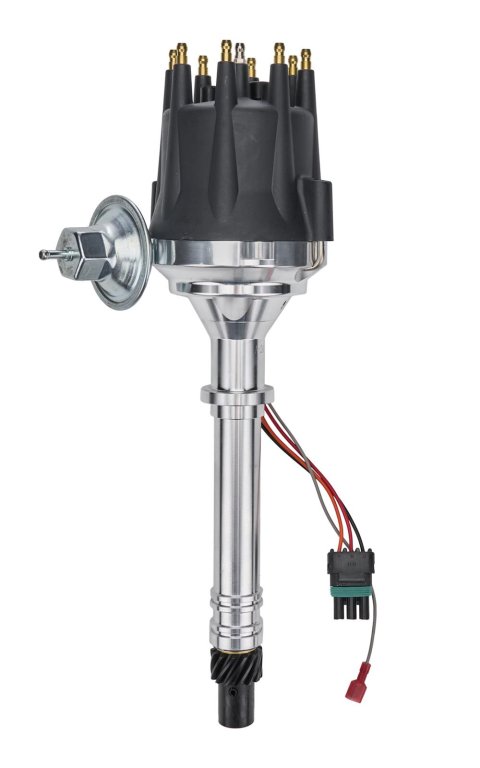 Allstar Performance Ready-to-Run Distributors ALL81223 Distributor, Street / Strip, Magnetic Pickup, Vacuum Advance, HEI Style Terminal, Black, Chevy V8, Each With Rev Limiter