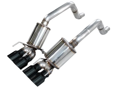 AWE Tuning Exhaust Systems 3015-43660 Touring Edition Axleback for C6 Chevrolet Corvette 6.0L (2005-2007) and 6.2L (2008) - Diamond Black Tips