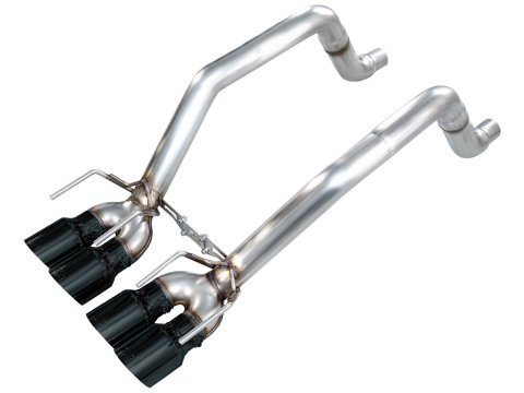 AWE Tuning Exhaust Systems 3020-43660 Track Edition Axleback for C6 Chevrolet Corvette 6.0L (2005-2007) and 6.2L (2008) - Diamond Black Tips