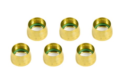 Compression Ferrule - 10 AN - Brass - AC Fittings - Set of 6