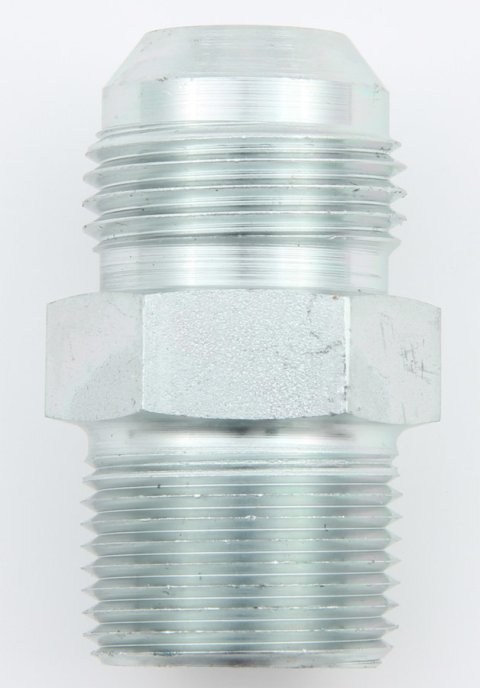 Fitting - Adapter - Straight - 6 AN Male to 1/2 in NPT Male - Steel - Zinc Plated - Each