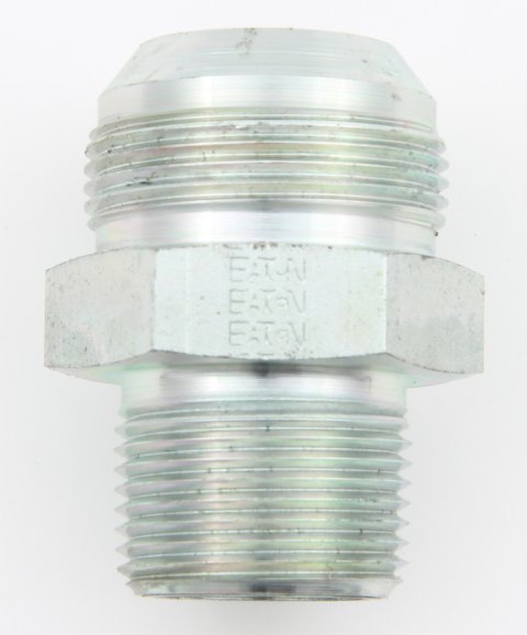 Fitting - Adapter - Straight - 20 AN Male to 1 in NPT Male - Steel - Zinc Oxide - Each