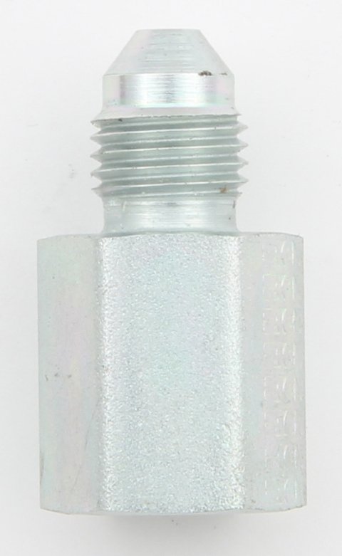 Fitting - Adapter - Straight - 1/8 in NPT Female to 3 AN Male - Steel - Zinc Oxide - Each