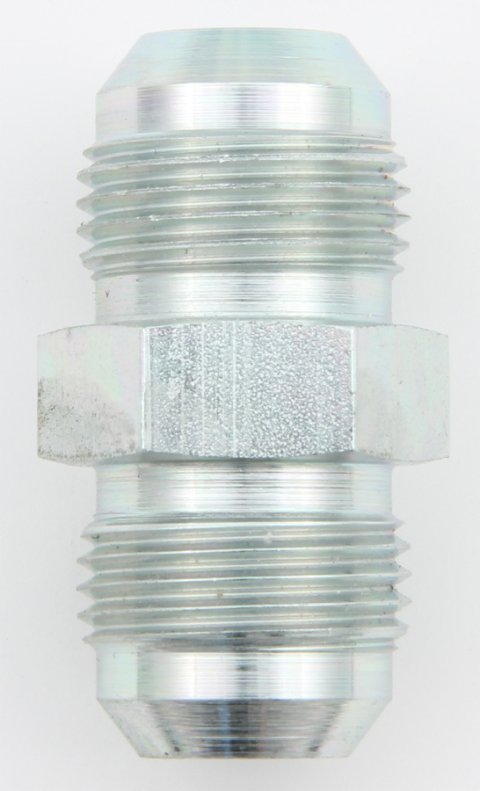 Fitting - Adapter - Straight - 10 AN Male to 10 AN Male - Steel - Zinc Oxide - Each