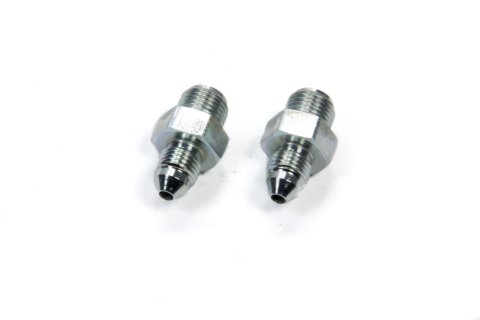 Fitting - Adapter - Straight - 3 AN Male to 7/16-24 in Inverted Flare Male - Steel - Zinc Oxide - 1/4 in Hardline - Pair