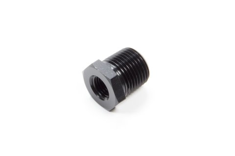 Fitting - Bushing - 1/4 in NPT Female to 1/2 in NPT Male - Aluminum - Black Anodized - Each