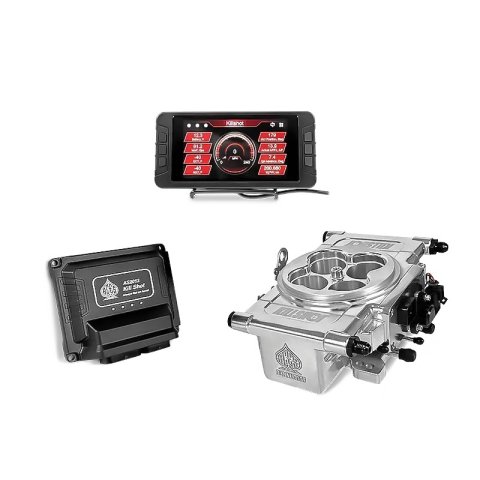 Fuel Injection - Killshot 4-BBL EFI - Throttle Body - Square Bore - Computer / Wiring Harness - Aluminum - Polished - Universal - Kit