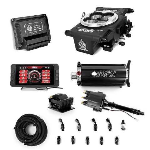 Fuel Injection - Killshot EFI Master - Throttle Body - Square Bore - Computer / Distributor / Fittings / Ignition Coil / Wiring Harness - Aluminum - Black Ceramic Coating - Universal - Kit