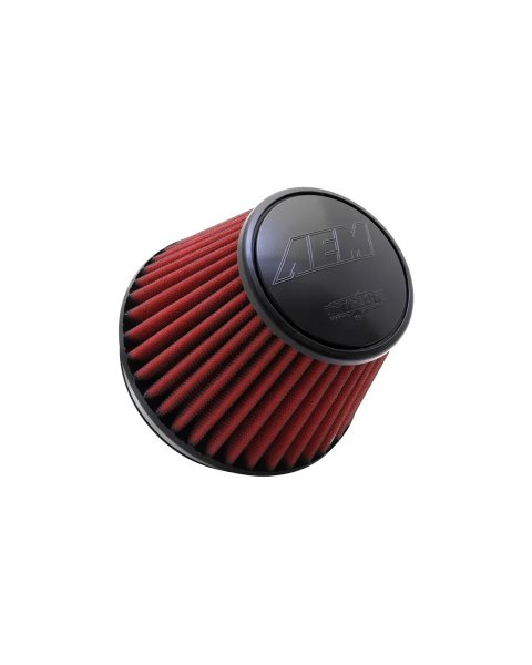 Air Filter Element - DryFlow - Clamp-On - Conical - 6 in Base - 5-1/8 in Top Diameter - 6 in Tall - 6 in Flange - Synthetic - Red - Universal - Each