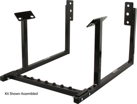 Engine Cradle - Standard Duty - 1 in Square Tube - Hardware Included - Steel - Black Powder Coat - Big Block Chevy / Small Block Chevy - Each