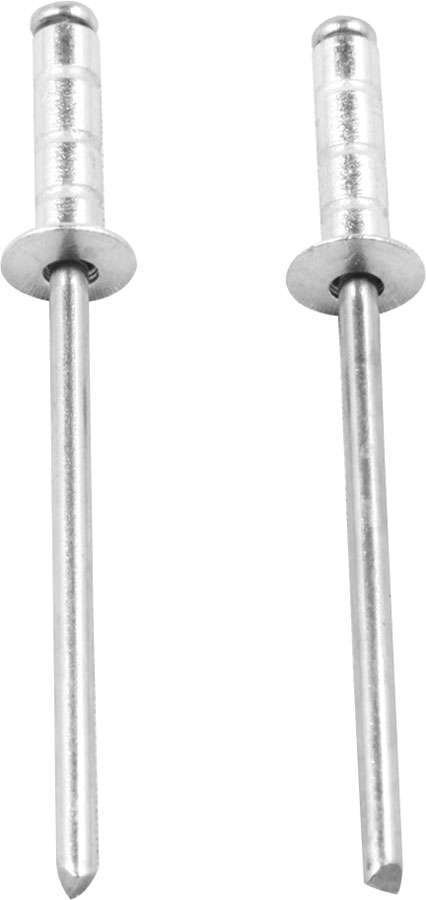Rivet - Multi-Grip - 1/4 in Head - 1/8 in Steel Mandrel - 1/8-3/8 in Grip Range - Aluminum - Natural - Set of 250