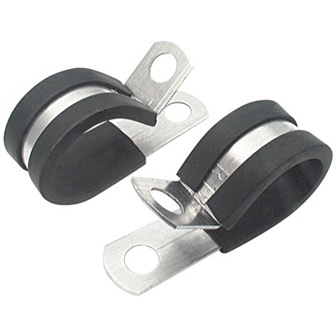 Line Clamp - Adel - 0.5 in ID - Rubber Lining - Aluminum - Set of 10