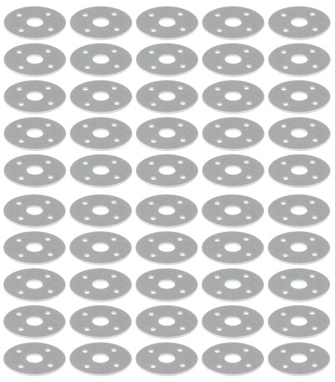 Scuff Plate - 1.5 in OD - 0.375 in ID - Aluminum - Clear Anodized - Set of 50