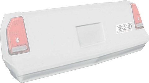 Bumper Cover - 2-Piece Complete - Rear - Plastic - White - Chevy Monte Carlo SS 1983-88 - Kit