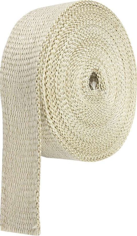 Exhaust Wrap - 2 in Wide - 50 ft Roll - Woven Fiberglass - Natural - Each