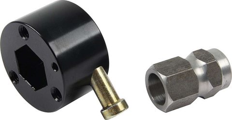 Steering Wheel Quick Release - Push Button Release - Hex Style - Aluminum - Black Anodized - 3/4 in Shaft - Set of 10