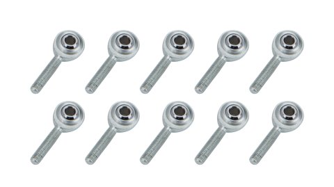Rod End - Standard Series - Spherical - 1/4 in Bore - 1/4-28 in Right Hand Male Thread - Steel - Zinc Oxide - Set of 10