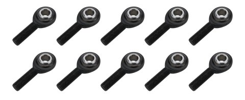 Rod End - Pro Series - Spherical - 1/2 in Bore - 1/2-20 in Right Hand Male Thread - Chromoly - Black Oxide - Set of 10