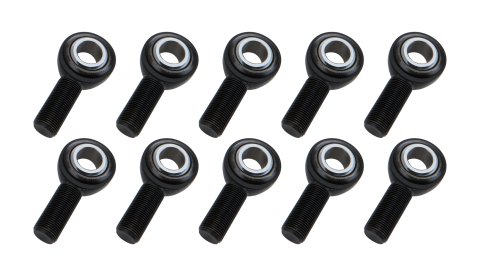 Rod End - Pro Series - Spherical - 3/4 in Bore - 3/4-16 in Right Hand Male Thread - PTFE Lined - Chromoly - Black Oxide - Set of 10