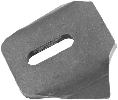 Chassis Tab - Body Brace - Radius - Gusseted - 1/4 in Bore - 3/4 in Slot - 0.125 in Thick - Steel - Natural - Set of 100