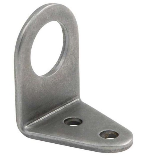 Brake Line Tab - Bolt-On - 5/8 in Mounting Hole - 0.1 in Thick - Steel - Natural - Set of 25