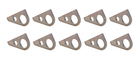 Tie Down Bracket - Weld-On - One 5/8 in Mounting Hole - One 1-1/4 in Mounting Hole - 0.25 in Thick - Steel - Natural - Set of 10