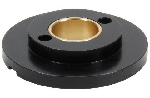 Bump Stop Cup - Single Spring - 2 in OD - 1.16 in ID - 0.4 in Tall - 16 mm Thru Hole - Aluminum - Black Anodized - 1 in Bump Spring - Set of 10