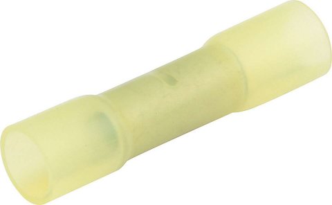 Butt Connector - Heat Shrink - 12-10 Gauge - Tin Plated Copper / Plastic - Yellow - Natural - Set of 10