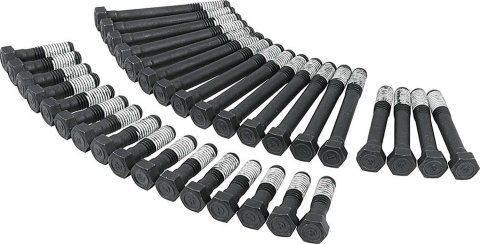 Cylinder Head Bolt Kit - Hex Head - Steel - Black Oxide - Small Block Chevy - Kit