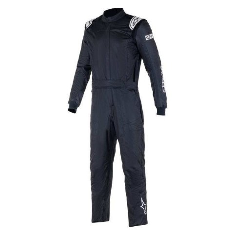 Driving Suit - Atom - 1-Piece - SFI 3.2A/5 - Boot-Cut - Dual Layer - Aramid - Black - Size 54 - Medium / Large - Each