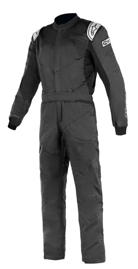 Driving Suit - Knoxville V2 - 1-Piece - SFI 3.2A/5 - Boot-Cut - Triple Layer - Fire Retardant Cotton - Black - Size 46 - X-Small / Small - Each