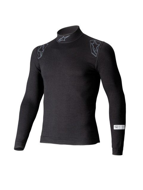 Underwear Top - ZX EVO V3 - SFI 3.3 - FIA Approved - Long Sleeve - High Collar - Lenzing FR - Black - 2X-Large - Each
