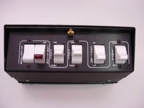 Switch Panel - Pro Street - Overhead Mount - 8 x 2.625 x 3.33 in - 1 Momentary Rocker / 2 Rockers / 3 3-Way Position Rockers - Fused - Black - Each