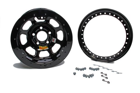 Wheel - 53-Series - 15 x 8 in - 2.000 in Backspace - 5 x 4.50 in Bolt Pattern - Beadlock - Steel - Black Powder Coat - Each