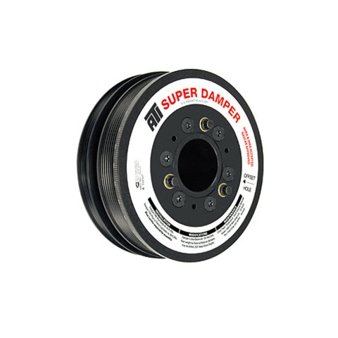 Harmonic Balancer - Serpentine Super Damper - 5.670 in OD - SFI 18.1 - Aluminum / Steel - Black - Internal Balance - GM LS-Series - Each